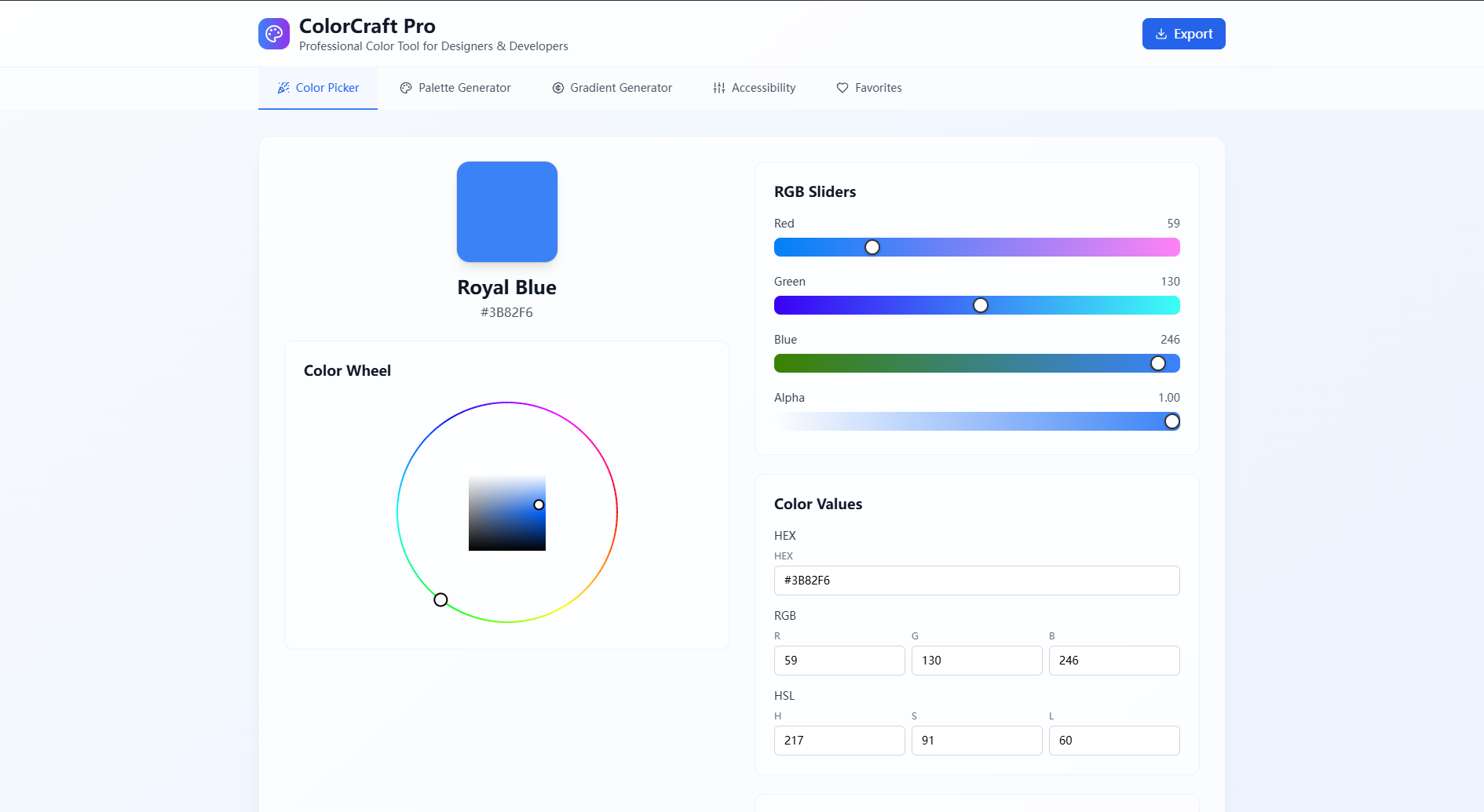Advanced Color Picker Tool