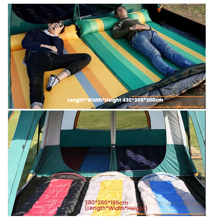 Detailed interior view showing the two separate rooms and living area layout