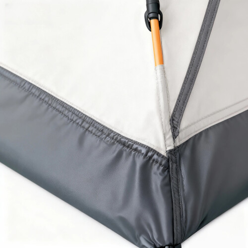 Macro shot of fully taped seams showing no stitching exposed